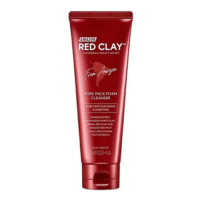 Пінка для вмивання Amazon Red Clay Pore Pack Foam Cleanser MISSHA, 120 мл