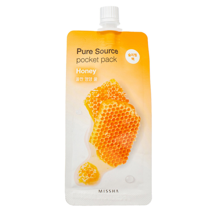 Нічна маска для обличчя з екстрактом меду Pure Source Pocket Pack Honey MISSHA, 10 мл