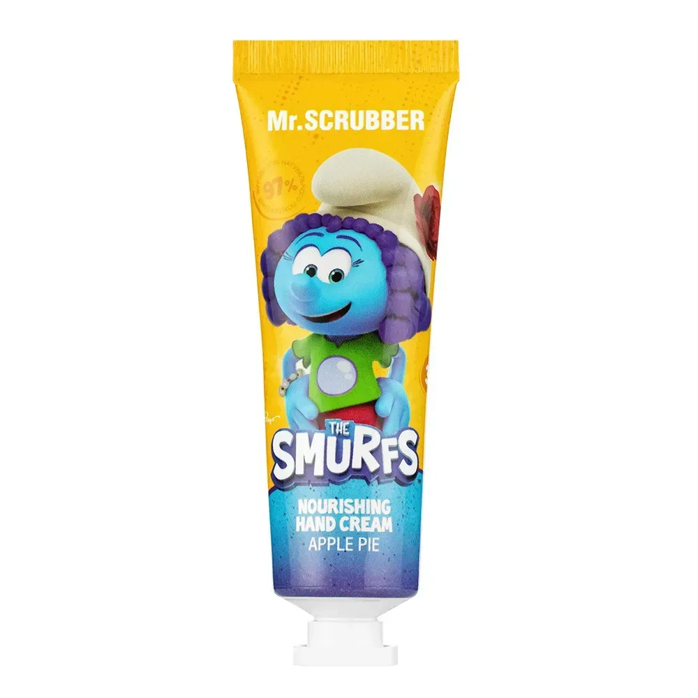 Mr.SCRUBBER Крем для рук The Smurfs, парфумований, живильний, аромат яблучного пирога, 30 г
