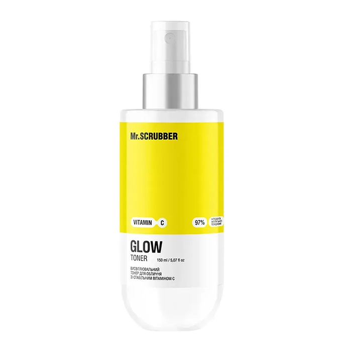 Mr.SCRUBBER Glow Vitamin C Brightening Toner — освітлювальний тонер для обличчя, 150 мл