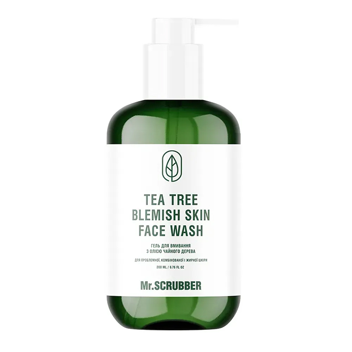 Mr.SCRUBBER Tea Tree Blemish Skin Face Wash — гель для вмивання, 200 мл