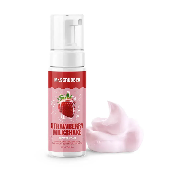 Mr.SCRUBBER Strawberry Milkshake Perfumed Shower Foam — парфумована пінка для душу, 150 мл