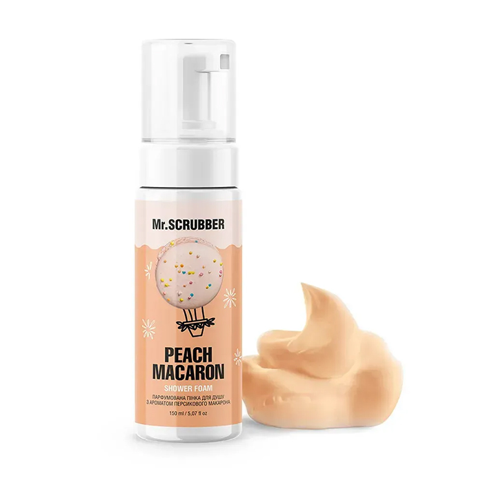 Mr.SCRUBBER Peach Macaron Perfumed Shower Foam — парфумована пінка для душу, 150 мл