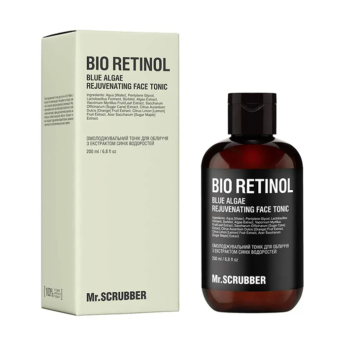 Mr.SCRUBBER Bio Retinol Rejuvenating Face Toner — омолоджувальний тонік для обличчя, 200 мл