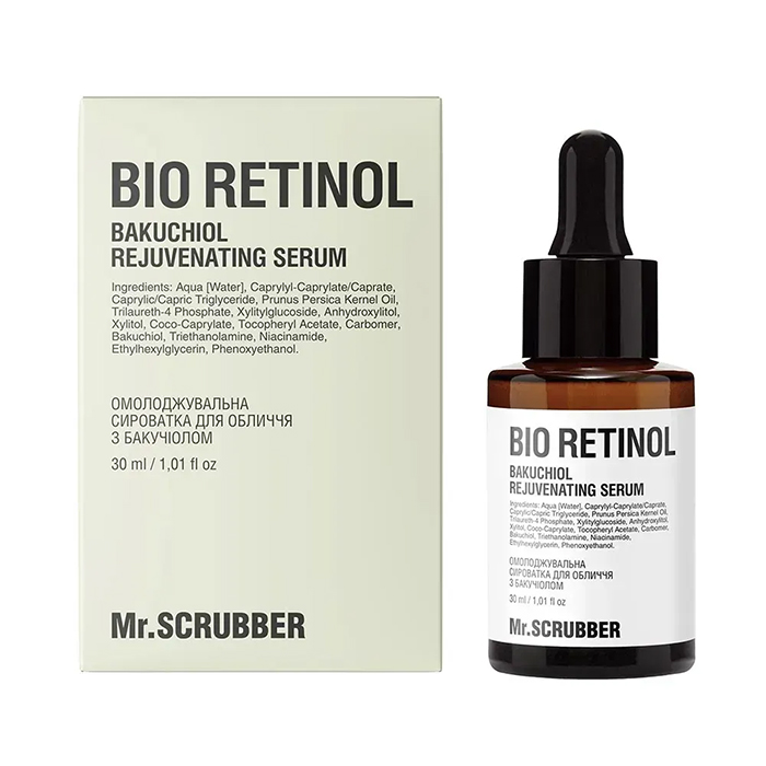 Mr.SCRUBBER Bio Retinol Bakuchiol Face Serum — омолаживающая сыворотка для лица, 30 мл