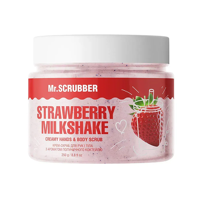 Mr.SCRUBBER Strawberry Milkshake Hand & Body Cream Scrub — крем-скраб для рук і тіла, 250 г