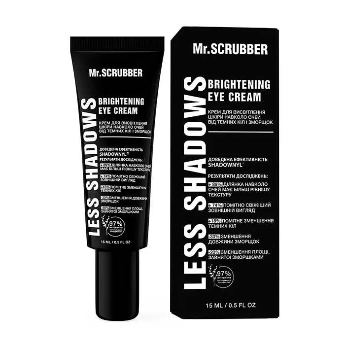 Mr.SCRUBBER Less Shadows Eye Brighten — крем для освітлення шкіри навколо очей, 15 мл