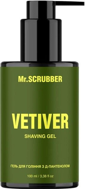 Mr.Scrubber Гель для бритья с D-пантенолом Vetiver, 100 мл