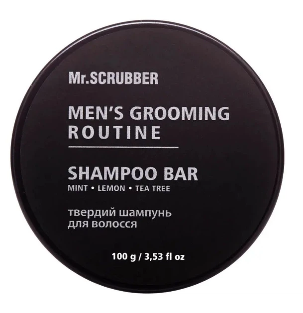 Mr.Scrubber Твердий шампунь для волосся Men’s Grooming Routine, 100 г