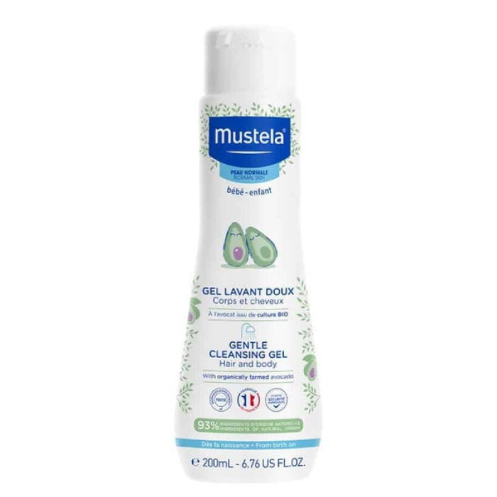 Ніжний очищувальний гель для новонароджених Bebe Gentle Cleansing Gel Mustela, 200 мл
