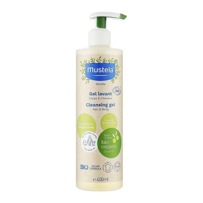 Очищаючий гель для волосся та тіла Famille Cleansing Gel Hair & Body Mustela, 400 мл