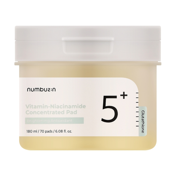 Тонер-пады для лица с витаминами No.5 Vitamin-Niacinamide Concentrated Pad numbuzin, 180 мл