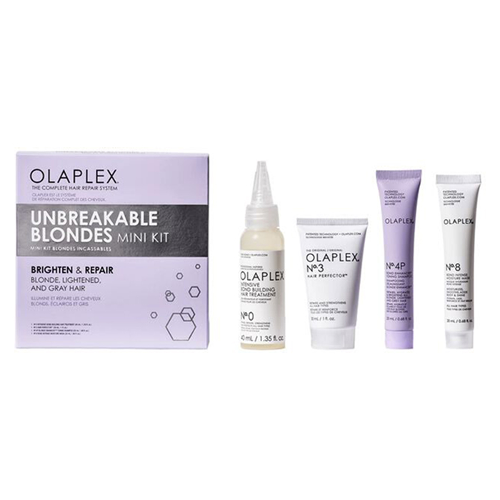 Набір Unbeakable Blondes Mini Kit Olaplex, elixir/40 мл + elixir/30 мл + shm/20 мл + mask/20 мл