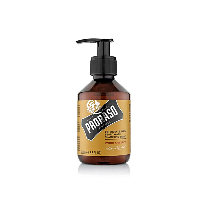 Proraso Wood & Spice Beard Wash — шампунь для бороды, 200 мл