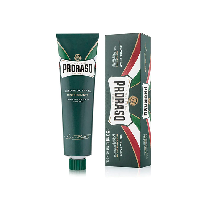 Proraso Shaving Cream Tube Refresh Eucalyptus — крем для гоління з евкаліптом і ментолом, 150 мл