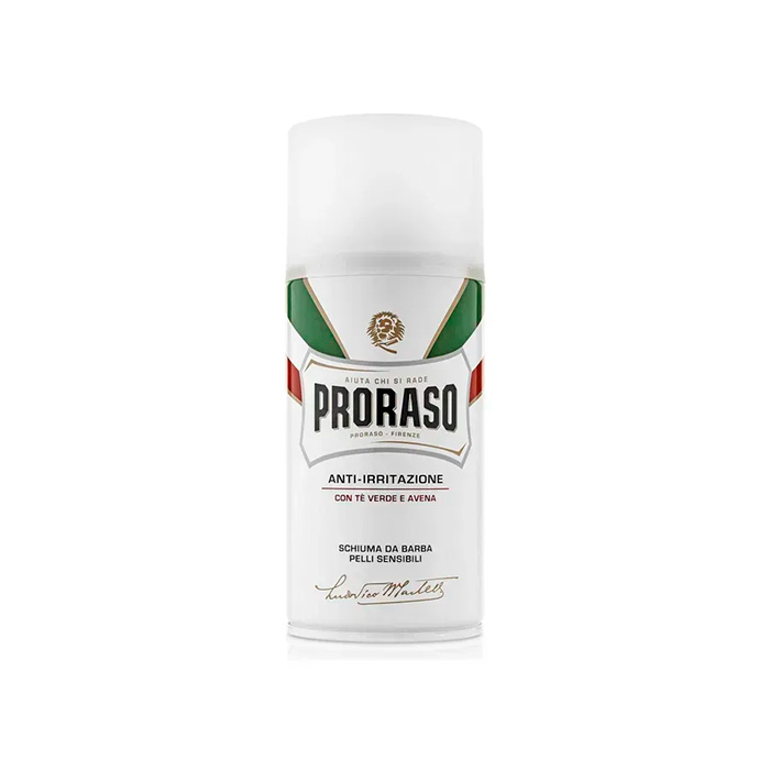 Proraso Shaving Foam Green Tea & Oatmeal — піна для гоління для чутливої шкіри, 300 мл
