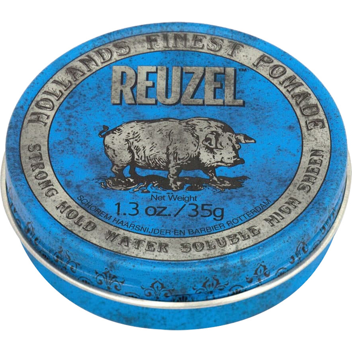 Помада для волос Blue Strong Hold Water Soluble High Sheen Pomade Reuzel, 35 г