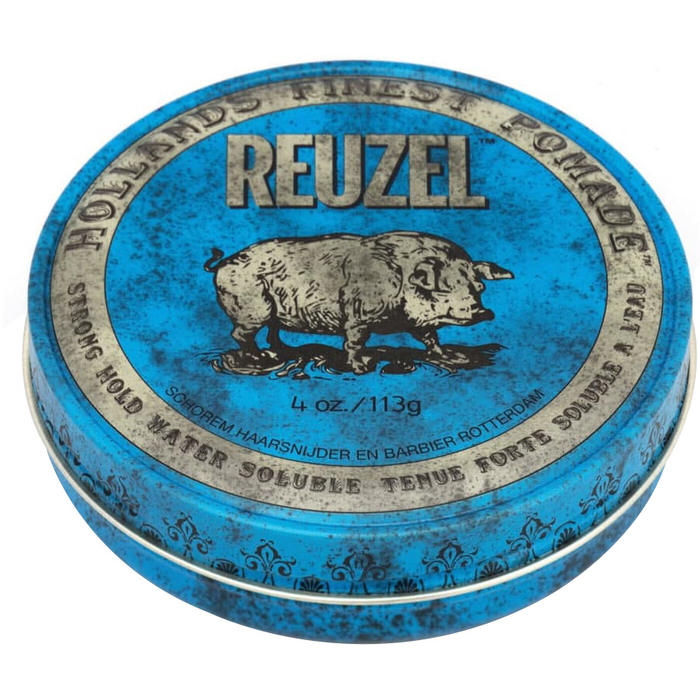 Помада для волосся Blue Strong Hold Water Soluble High Sheen Pomade Reuzel, 113 г