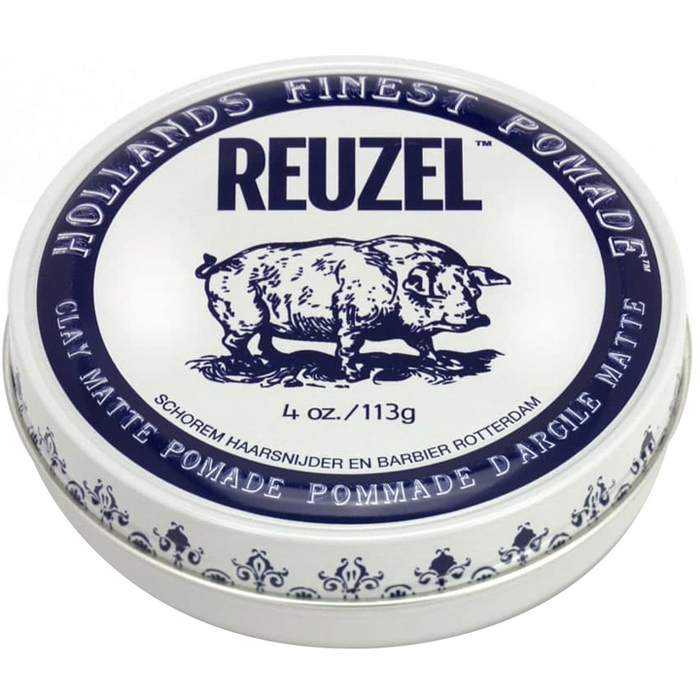 Помада для волосся, сильна фіксація Clay Matte Pomade Strong Hold Reuzel, 113 г