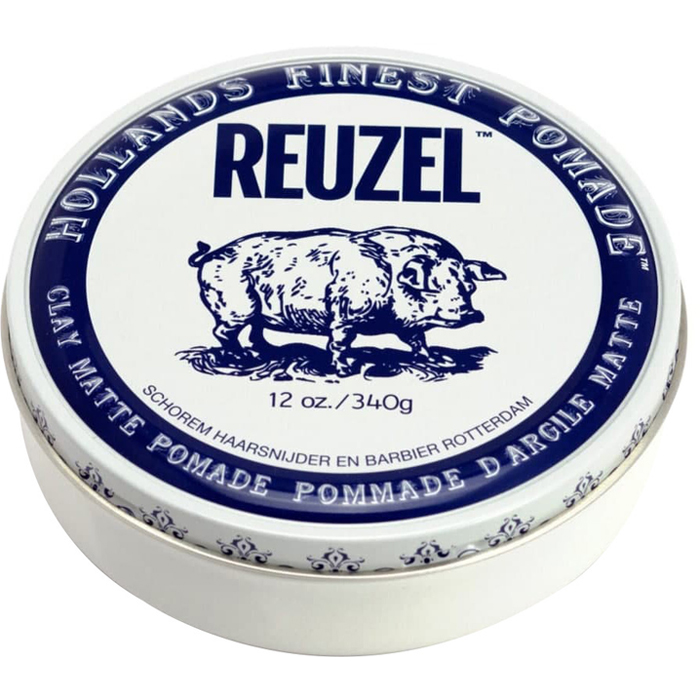 Помада для волос, сильная фиксация Clay Matte Pomade Strong Hold Reuzel, 340 г