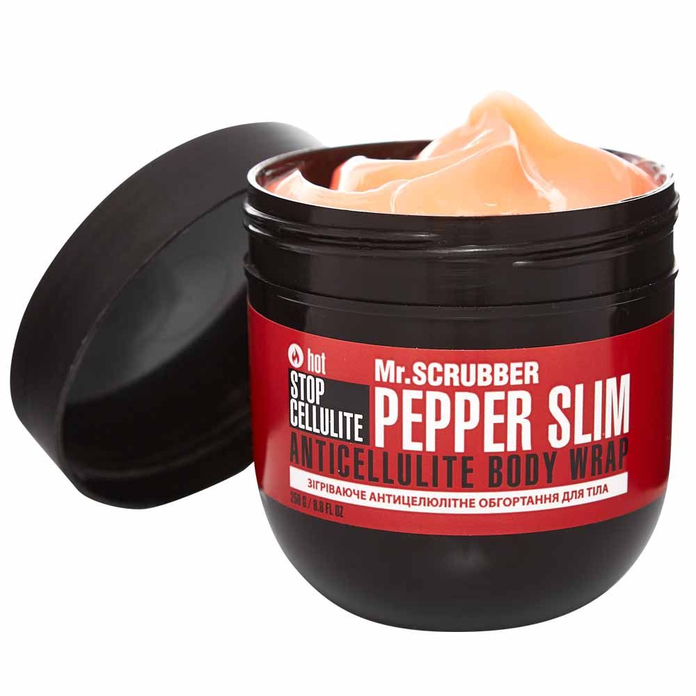 Mr.Scrubber Зігріваюче антицелюлітне обгортання для тіла Stop Cellulite Pepper Slim, 250 г