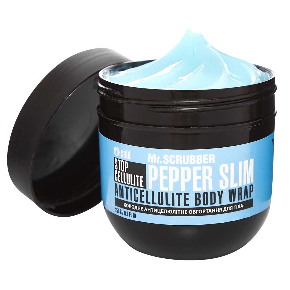 Mr.Scrubber Холодне антицелюлітне обгортання для тіла Stop Cellulite Pepper Slim, 250 г