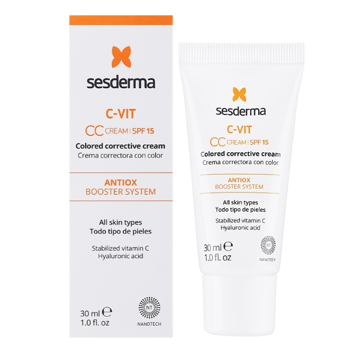 СС-крем для лица C-VIT CC Cream SPF15 Sesderma, 30 мл