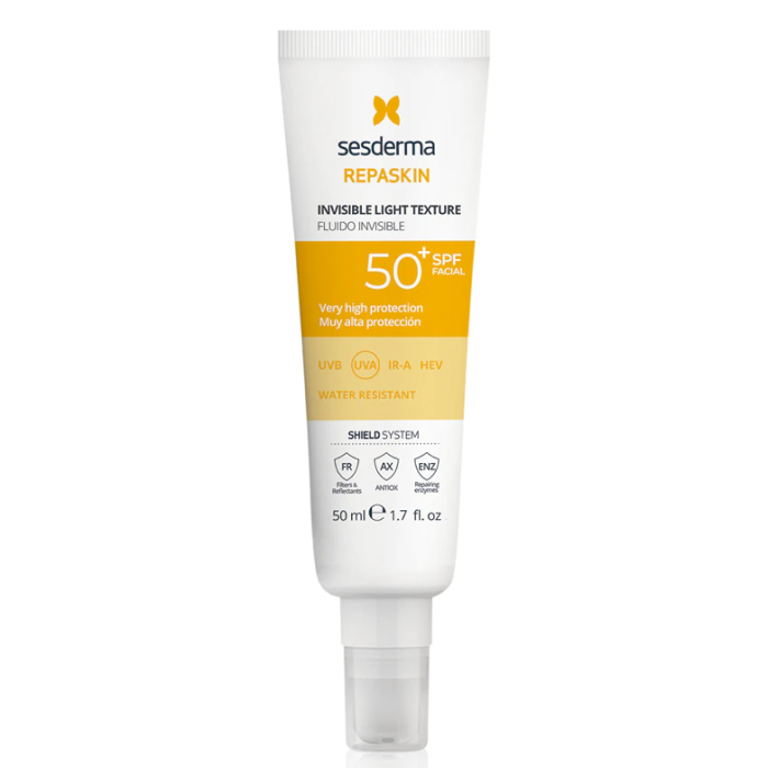 Сонцезахисний флюїд для обличчя з легкою текстурою Repaskin Invisible Light Texture SPF50, 50 мл