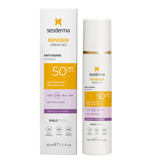 Антивозрастной солнцезащитный крем для лица Repaskin Urban 365 Anti-aging Spf50 Sesderma, 50 мл
