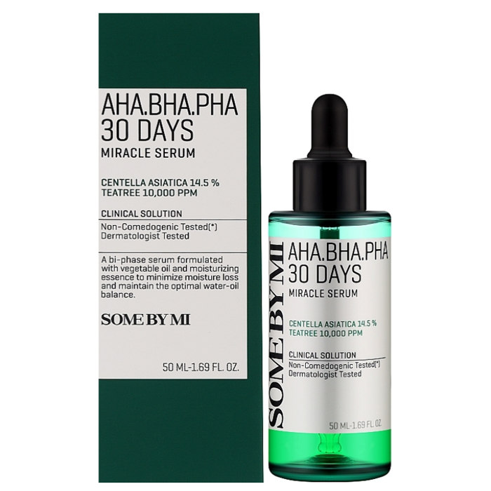 Кислотна сироватка для обличчя AHA.BHA.PHA 30 Days Miracle Serum Some By Mi, 50  мл