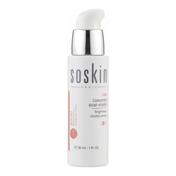 Гель для обличчя "Енергія й сяйво" з вітаміном С20 Soskin, 30 мл