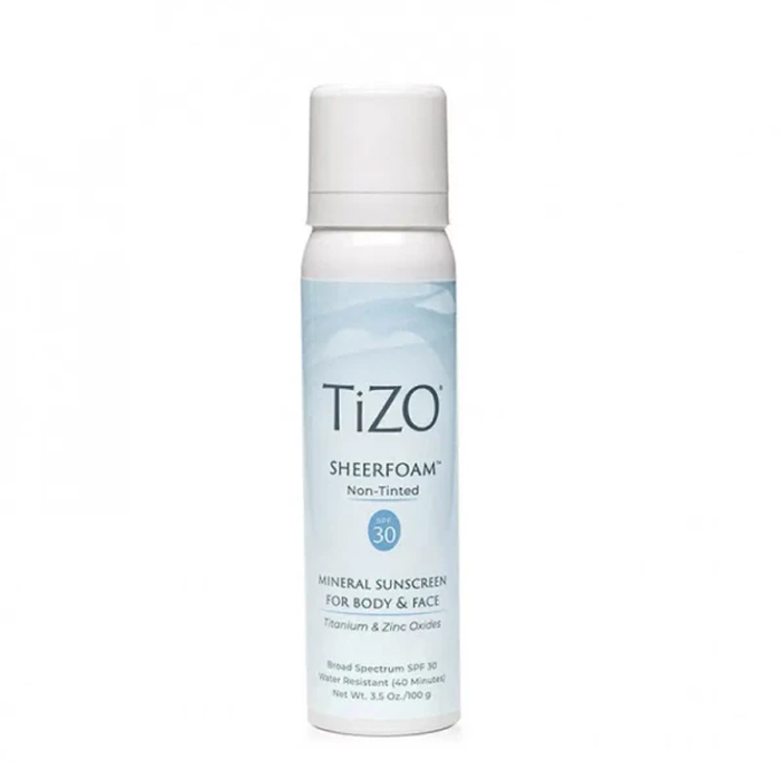 Пенка минеральная солнцезащитная для тела и лица без оттенка SheerFoam Body & Face Non-Tinted SPF 30