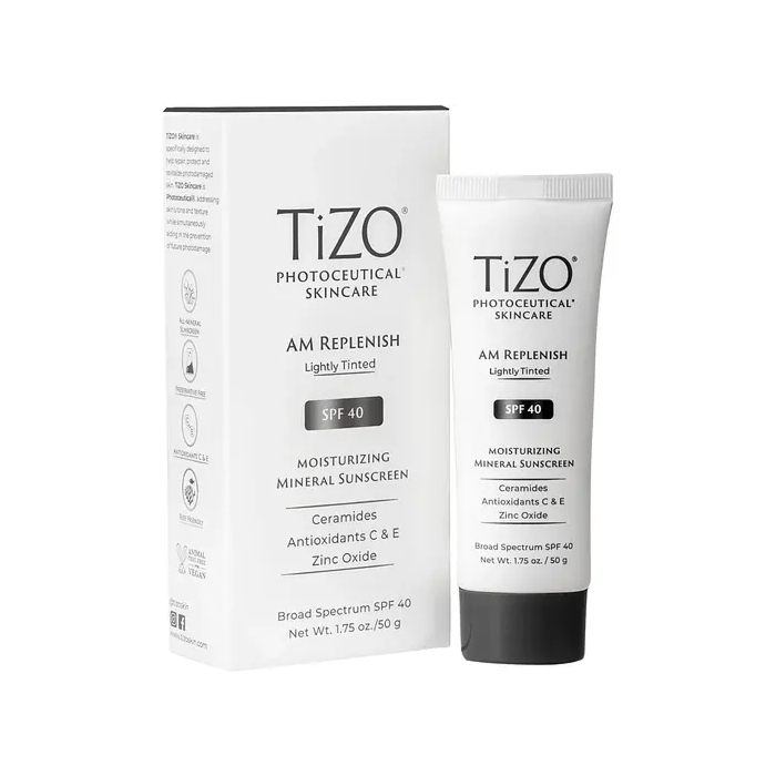 Крем денний  Photoceutical Skincare AM Replenish Lightly Tinted SPF 40 TiZO, 50 мл
