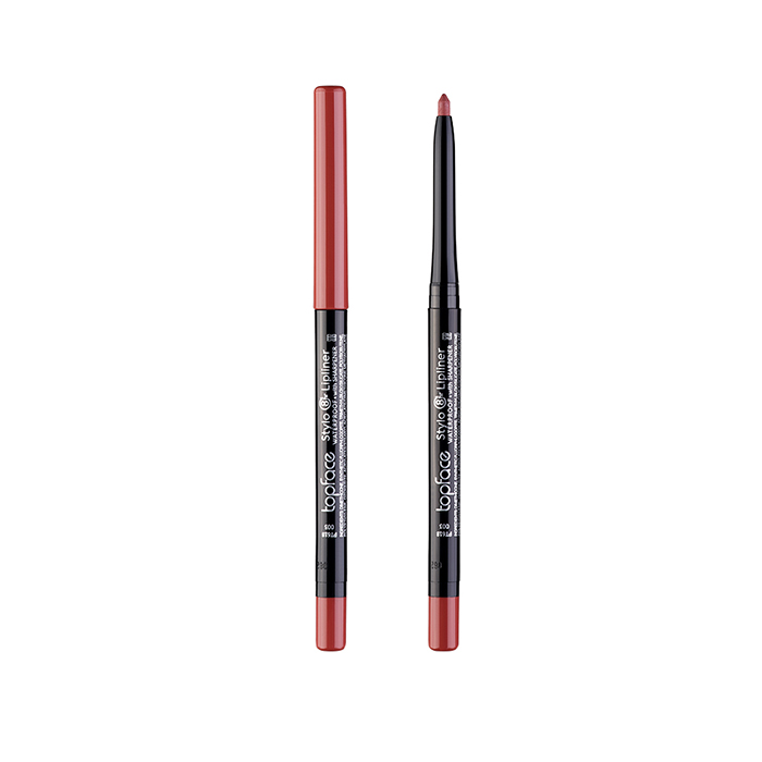 Автоматичний водостійкий олівець для губ Waterproof Stylo Lipliner TopFace 004, 0.29 г