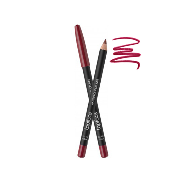 Водостійкий олівець для губ Waterproof Lipliner TopFace 114, 1.14 г