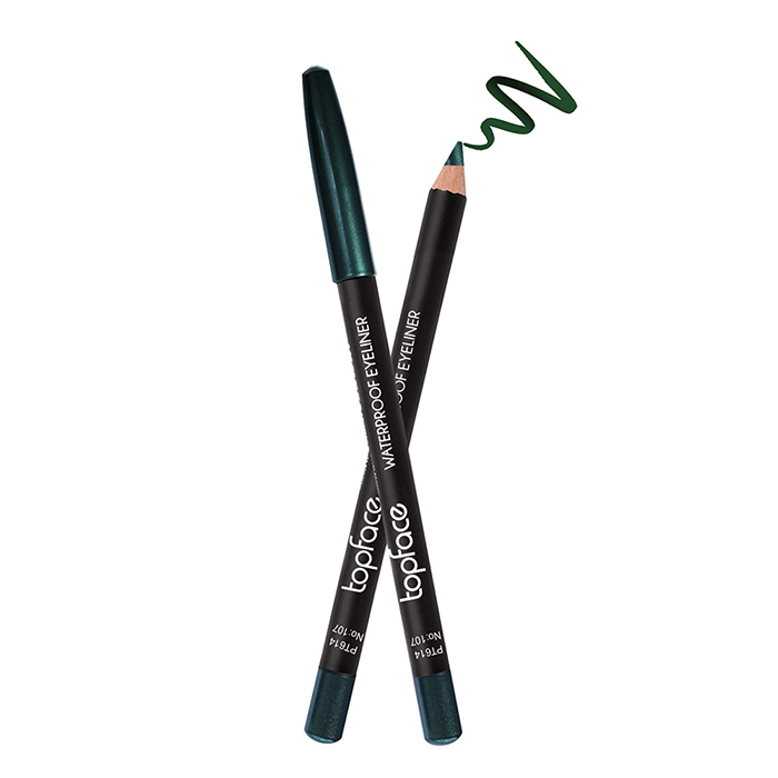 Водостойкий карандаш для глаз Waterproof Eyeliner TopFace 107,  1.14 г