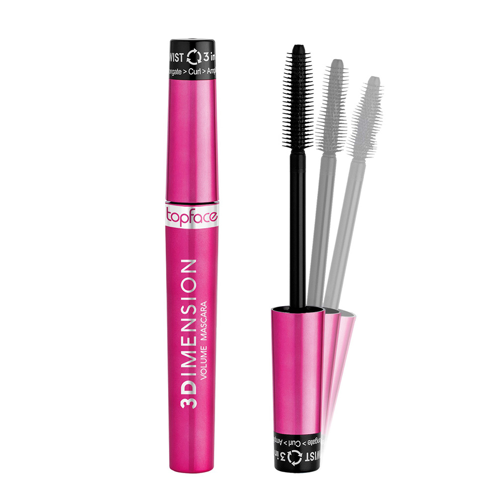 Туш для вій 3D Imension Volume Mascara TopFace Black, 8 мл