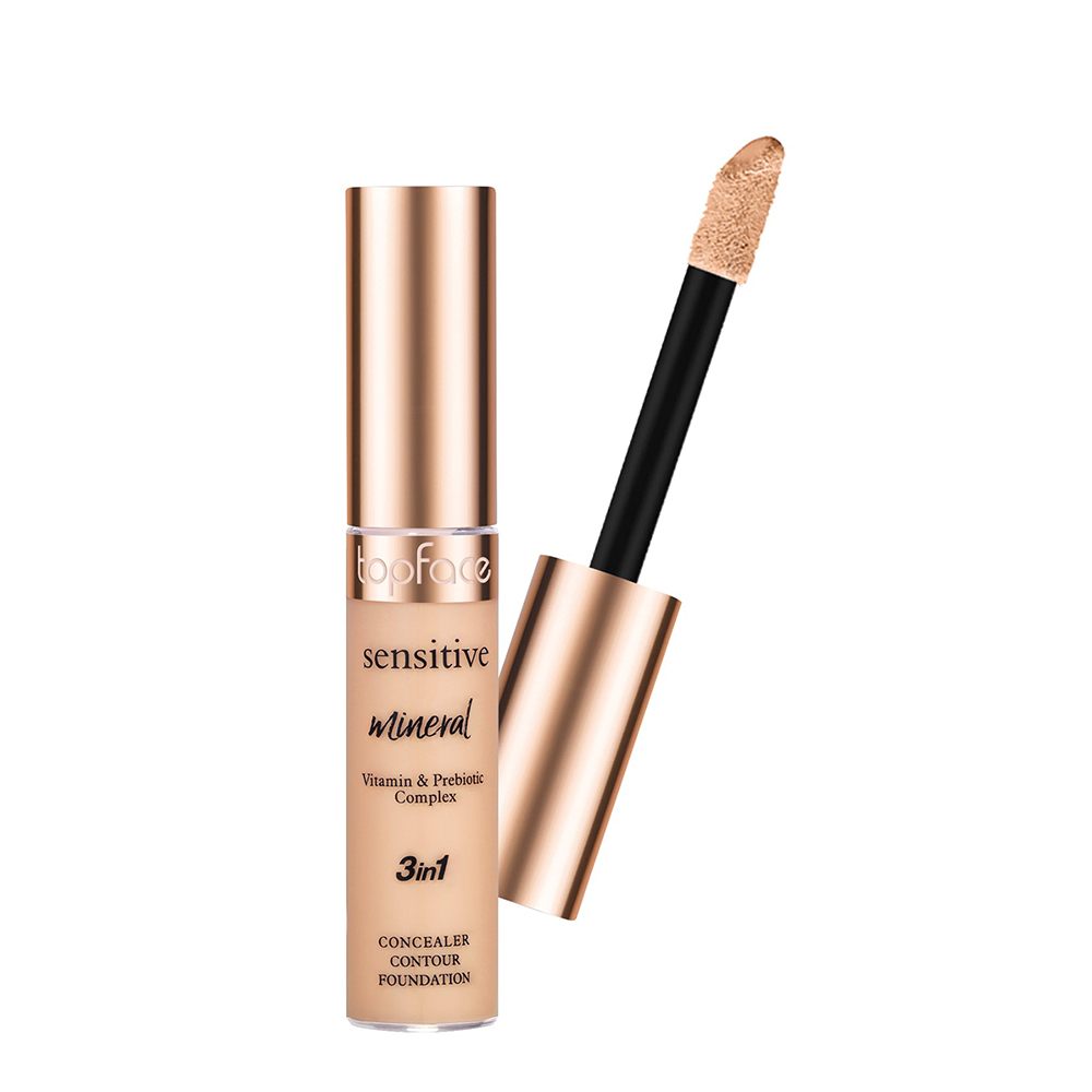 Консилер для обличчя Sensitive Mineral 3 in 1 Concealer TopFace 001, 12 мл