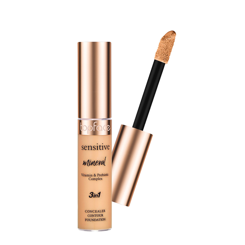 Консилер для обличчя Sensitive Mineral 3 in 1 Concealer TopFace 004, 12 мл