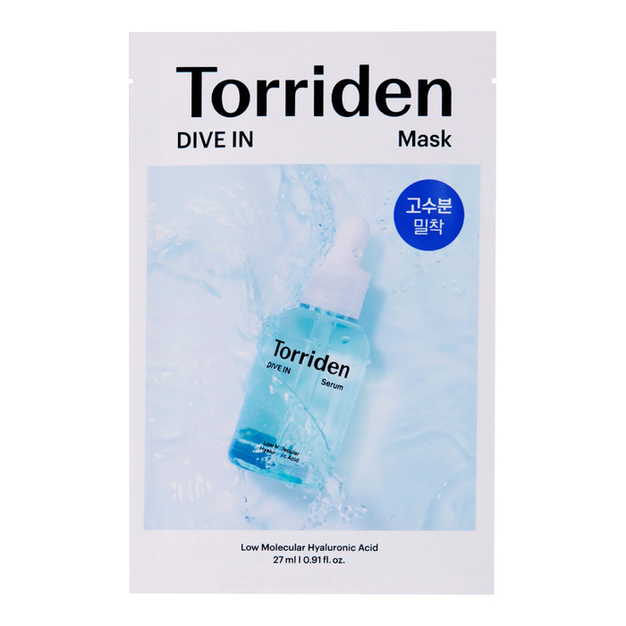 Тканинна маска з гіалуроновою кислотою Dive In Low Molecule Hyaluronic Acid Mask Torriden, 27 мл