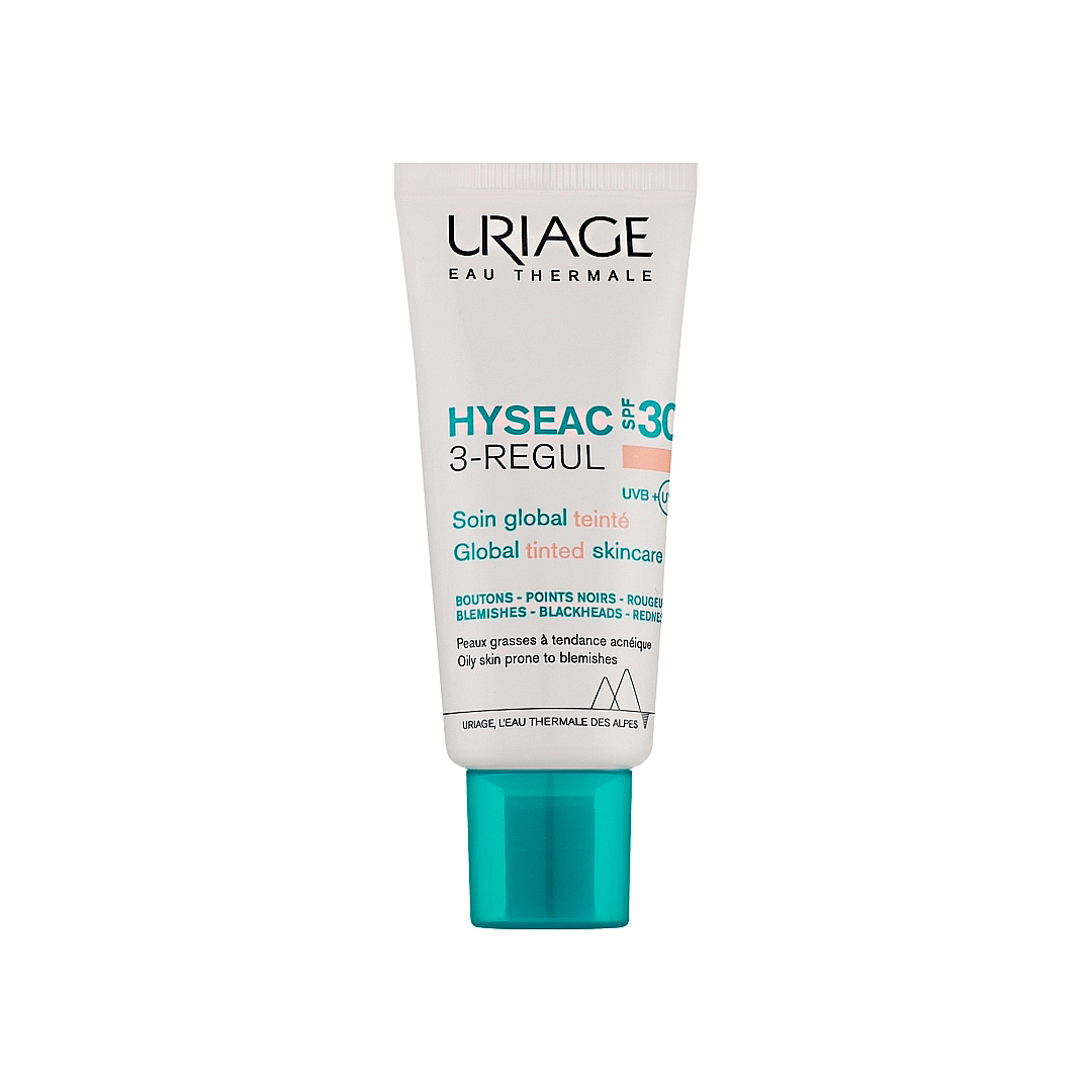 Uriage Тональний універсальний догляд Hyséac 3-Regul Global Tinted Skincare SPF50, 40 мл