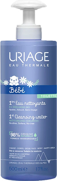 Uriage Очищающая вода для детей и младенцев, не требующая смывания Babies 1 Ere Eau, 500 мл