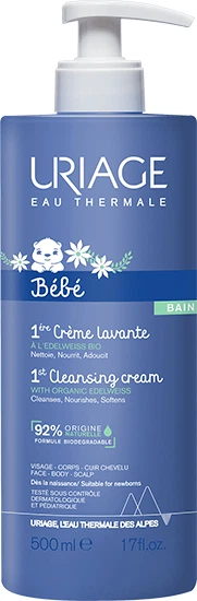 Uriage Очищаючий крем для дітей і немовлят Babies Cream Lavante, 500 мл