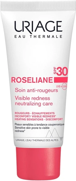 Uriage Солнцезащитный крем для лица против покраснений Roséliane Crème Anti-Rougeurs SPF 30, 40 мл