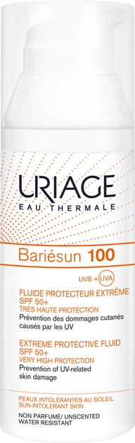 Uriage Солнцезащитный крем с экстремальной защитой Bariesun 100 Extreme Protective Fluid SPF 50+, 50