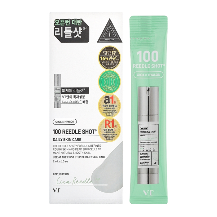 Сироватка для обличчя з мікроголками Cica Reedle Shot 100 VT Cosmetics, 10x2  мл