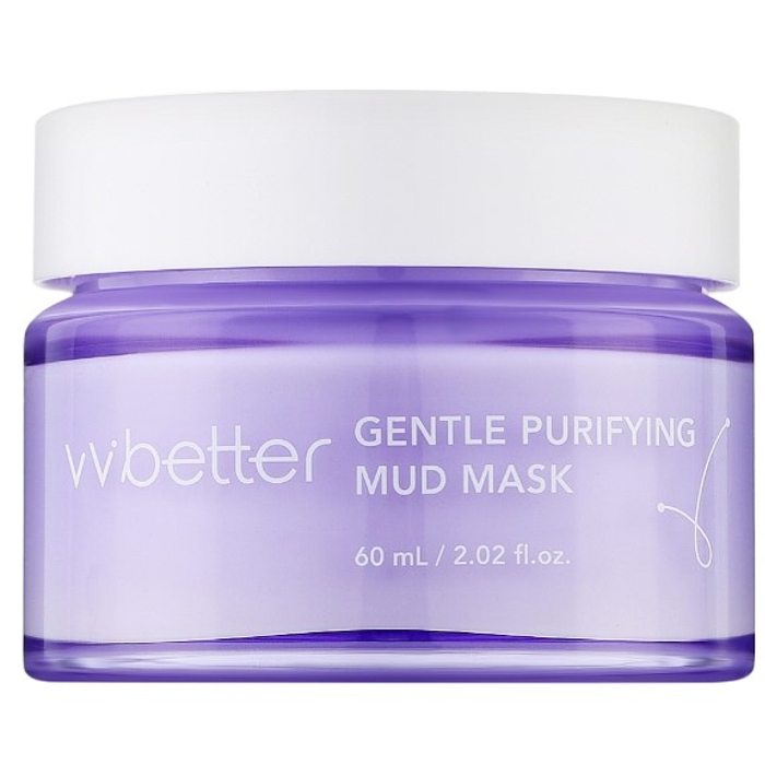 Грязьова маска для обличчя з каоліном, бакучіолом і скваланом Gentle Purifying Mud Mask VVBetter, 50 мл