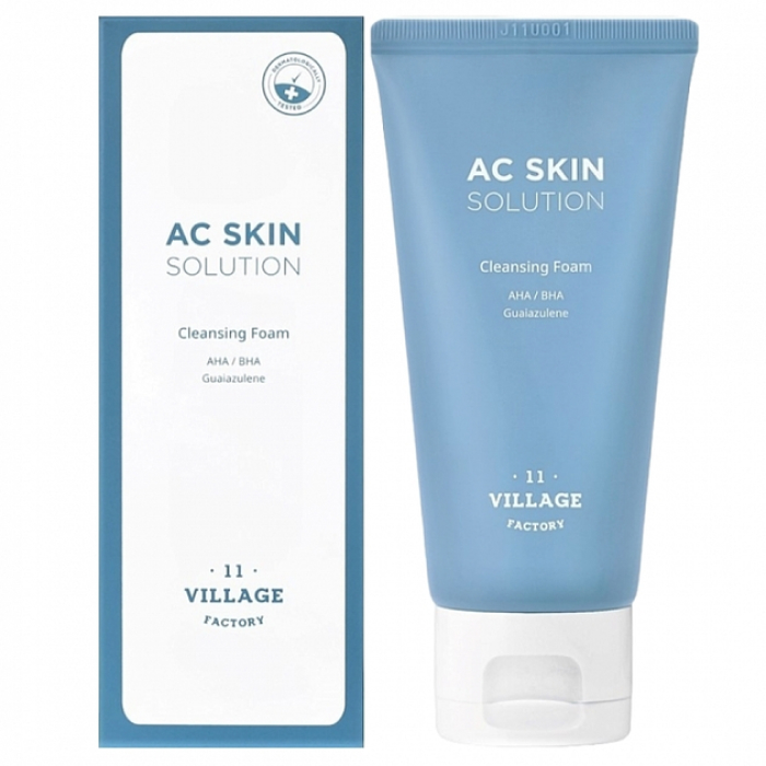 Пінка для обличчя очищувальна із саліциловою кислотою AC Skin Solution Cleansing Foam Village 11 Factory, 80 м