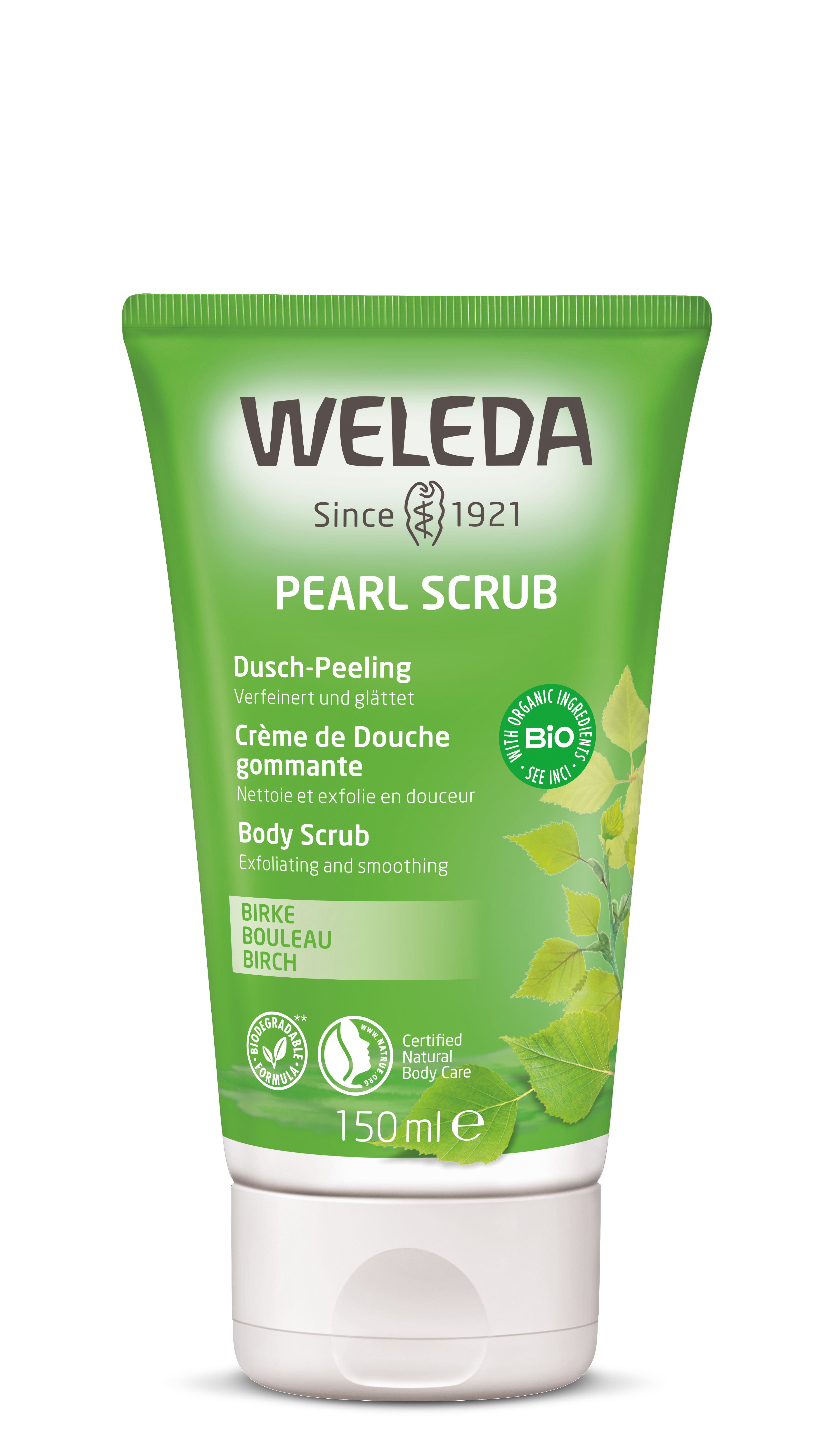 Weleda Birch Peeling — берёзовый гель‑пилинг для душа, 150 мл