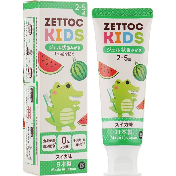 Зубна паста дитяча "Кавун" Nippon Toothpaste Kids Watermelon Zettoc, 70 мл